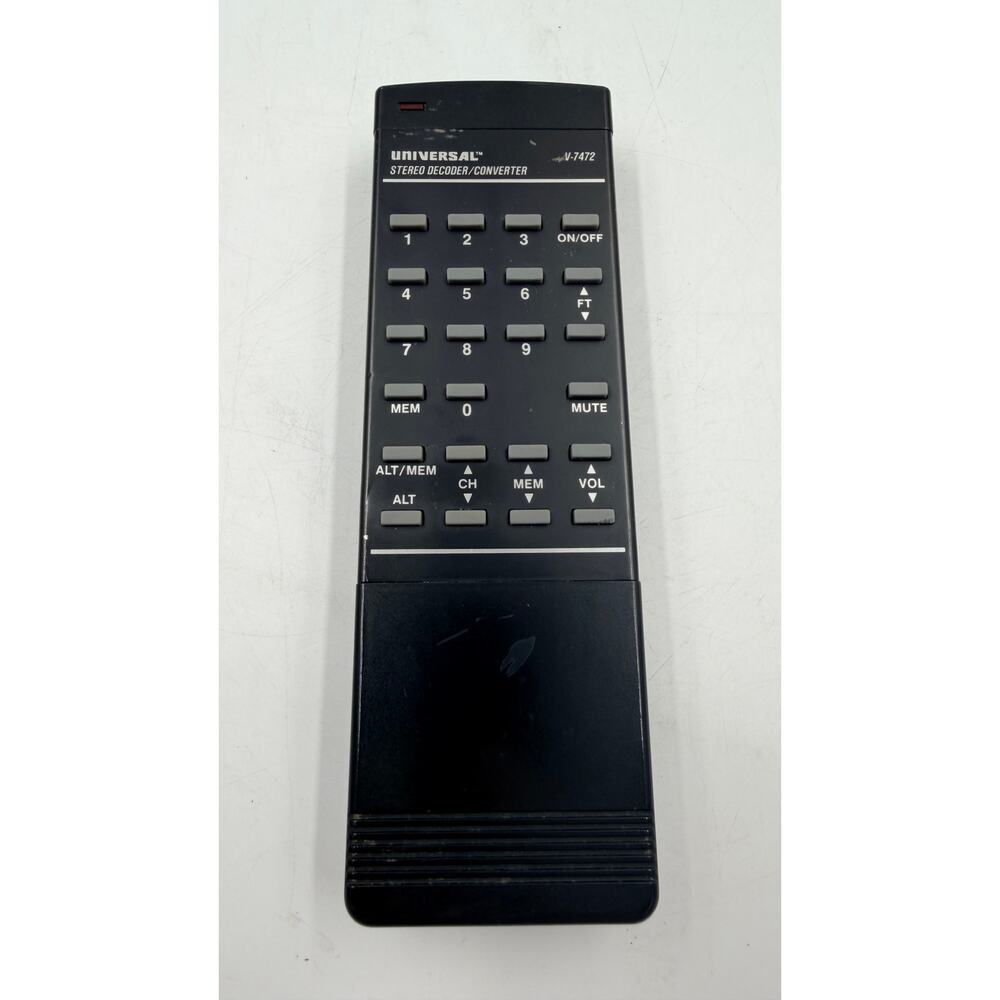 Vintage Universal Stereo Decoder/Converter v-7472 TV remote Control